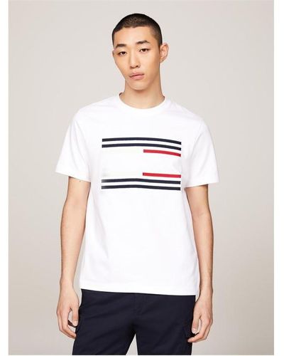 Tommy Hilfiger Tommy Grain Flag Tee Sn43 - White