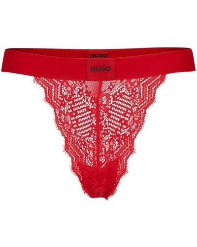 HUGO Thong Lace 10253970 01 - Red