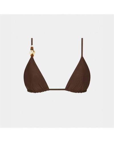 Sir. The Label Jeanne Beaded String Triangle Top - Brown