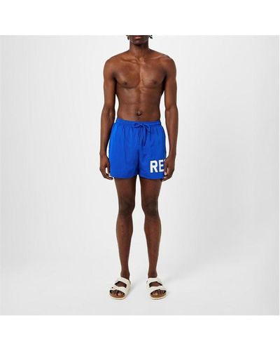 Represent Text Logo Swim Shorts - Blue