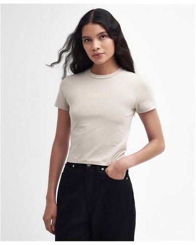 Barbour Reign Cropped T-shirt - White