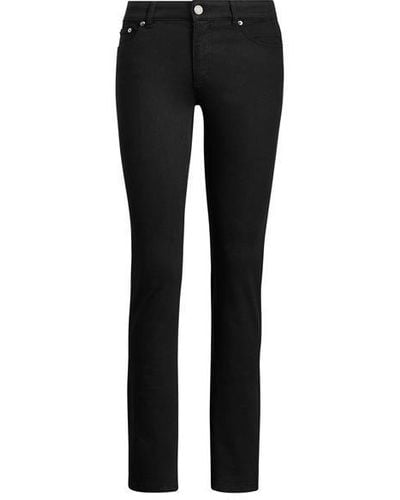 Lauren by Ralph Lauren Midrise 5 Pocket Jeans - Black