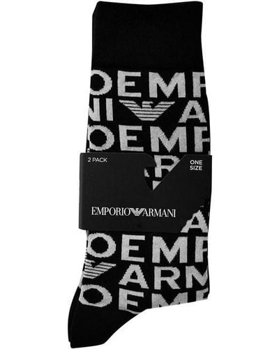 Emporio Armani 's Knit Short Soc - Black
