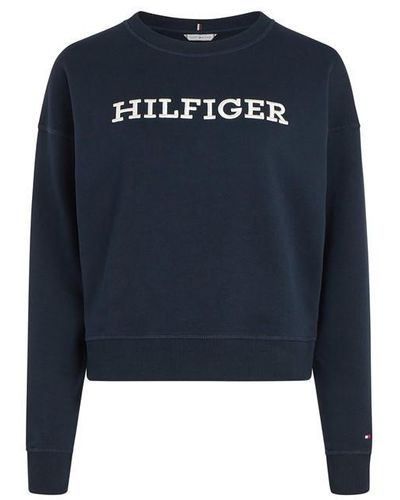 Tommy Hilfiger Hilfiger Monotype Embroidery Sweatshirt - Blue