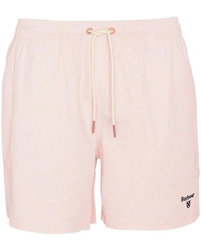 Barbour Somerset Pinstripe Swim Shorts - Pink