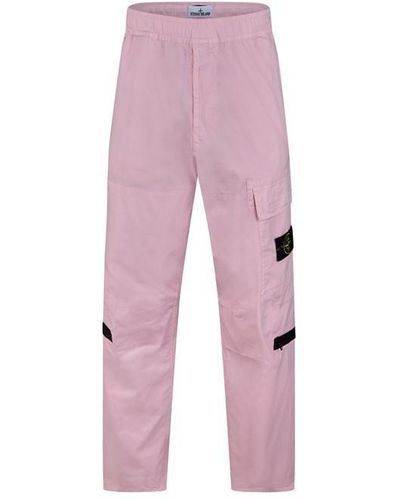 Stone Island Ripstop Cargo Trousers - Pink