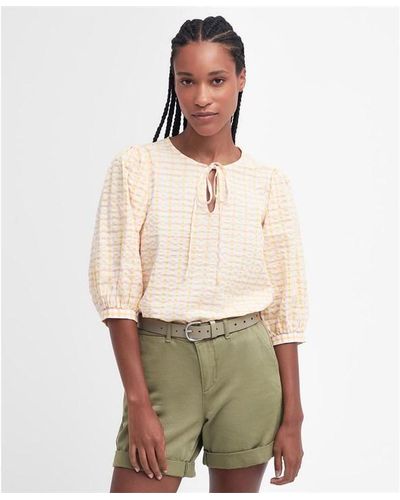 Barbour Belmont Gingham Blouse - Green