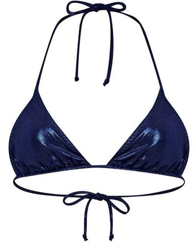 Norma Kamali String Bikini Top - Blue