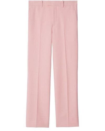 Burberry Burb Check Trousers Ld42 - Pink