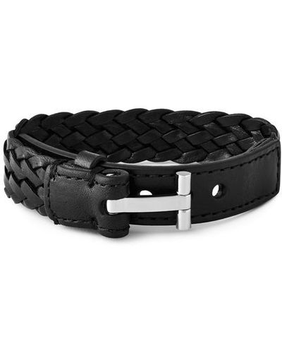 Tom Ford Tf Woven Bracelet Sn42 - Black