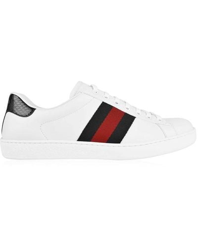 Gucci New Ace Leather Trainers - White