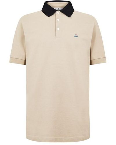 Vivienne Westwood Contrasting Collar Polo Shirt - Natural