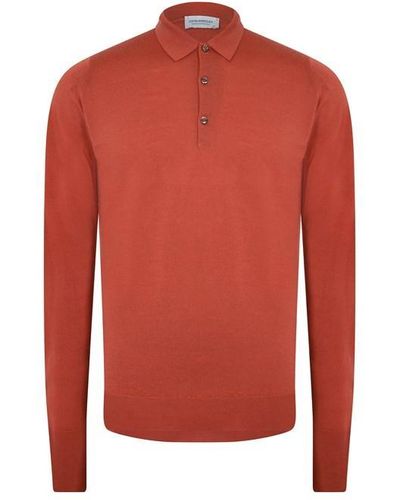 John Smedley Cotswold Polo Shirt - Red
