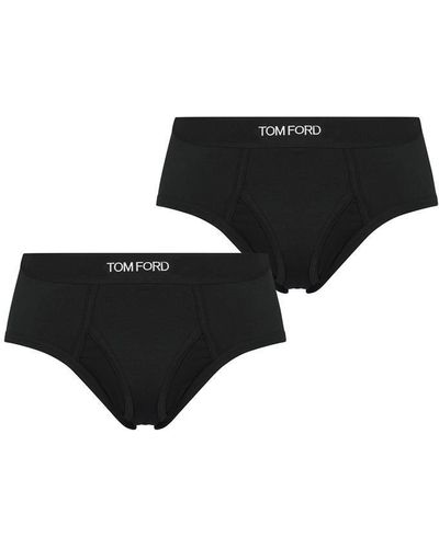 Tom Ford Two Pack Cotton Briefs - Black