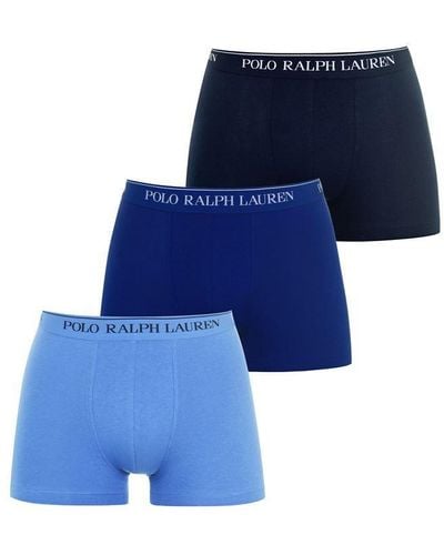 Ralph Lauren 3 Pack Logo Trunks - Blue