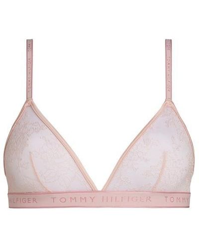 Tommy Hilfiger S Unlined Triangle Bralette Whimsy Pink M
