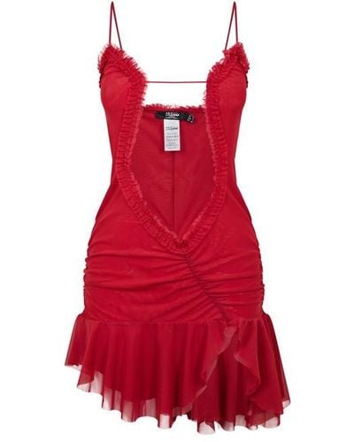 Jaded London Jaded Fatale Dress Ld42 - Red