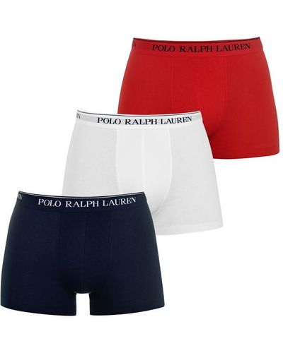 Ralph Lauren 3 Pack Logo Trunks - Red