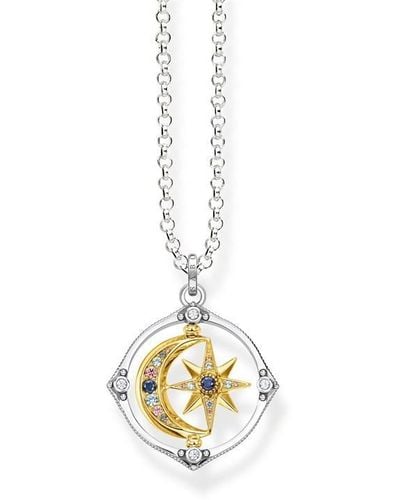 Thomas Sabo Sabo Magic Stars Spinning Moon Necklace - Metallic