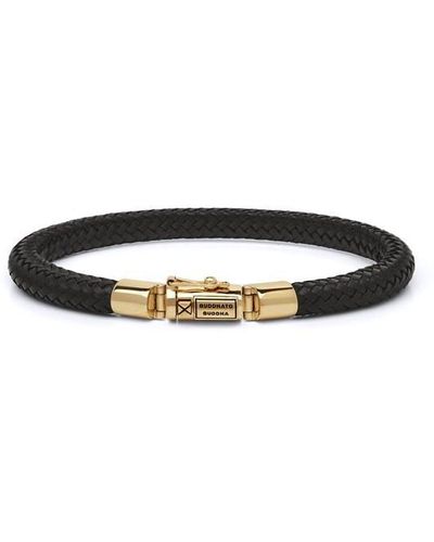 Buddha To Buddha Bennett Leather Bracelet Yg 14kt - Black