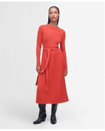 Barbour Norma Knitted Dress - Red