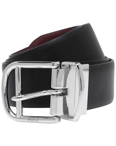 Polo Ralph Lauren Reverse Leather Belt - Metallic