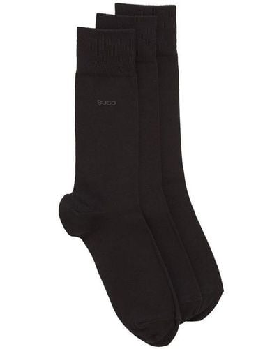 BOSS 3 Pack Socks - Black