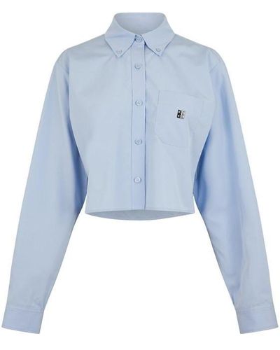 Givenchy Giv Crop Shirt Ld42 - Blue