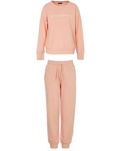 Emporio Armani Ladies Knitted Sweat - Pink