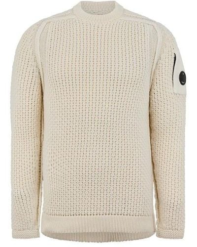 C.P. Company Cp Lambswool Jumper Sn99 - White