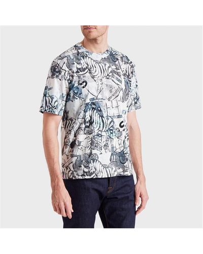 PS by Paul Smith Ps Ps Full Zebra Tee Sn43 - Blue