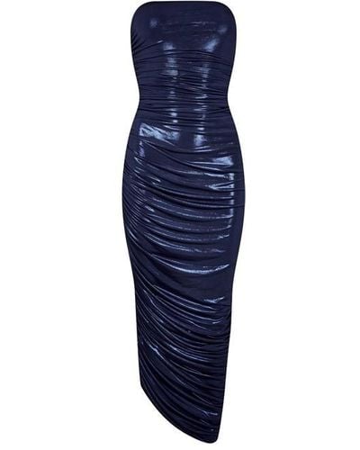 Norma Kamali Strapless Diana Maxi Dress - Blue