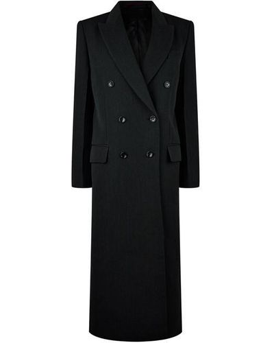 Gucci Double-breasted Long Coat - Black