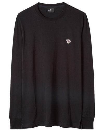 PS by Paul Smith Zebra Long Sleeve T Shirt - Black