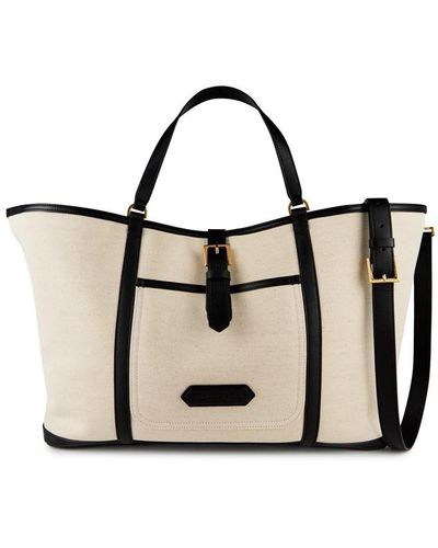 Tom Ford Tf Canvas Tote Sn42 - Natural