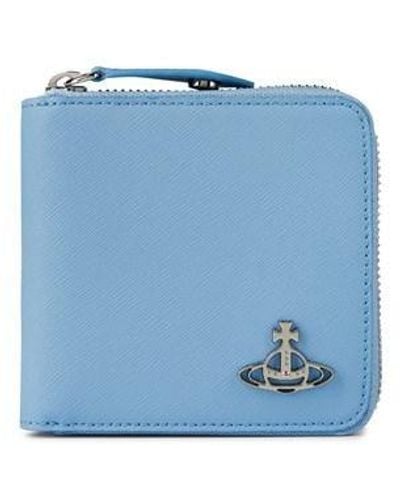 Vivienne Westwood Viv Zip Wallet Sn34 - Blue
