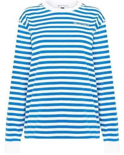 Bella Freud Long Sleeve Striped T-shirt - Blue