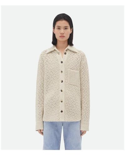 Bottega Veneta Cotton Crochet Shirt - Natural