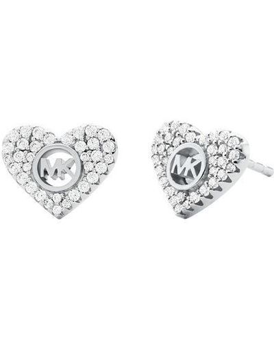 Michael Kors 14k Gold Plated Heart Stud Earrings - Metallic