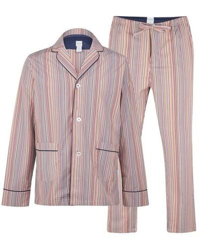Paul Smith Signature Multi Stripe Pyjama Set - Pink