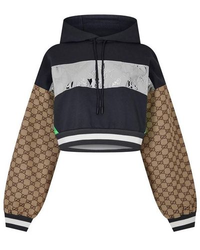 Gucci Double G Cropped Hoodie - Blue