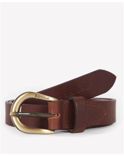 Barbour Ladies Allanton Leather Belt - Brown