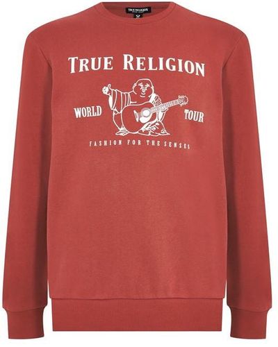 True Religion S Sweatshirt Cowhide Xl - Pink
