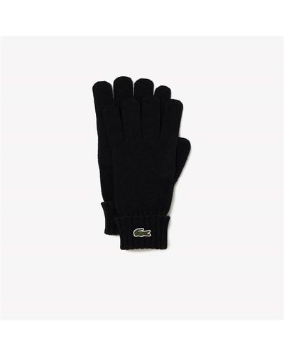 Lacoste Knitted Gloves - Black