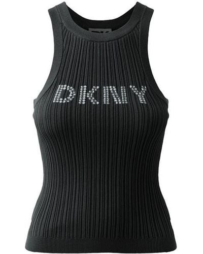 DKNY Knit Tank Ld42 - Black