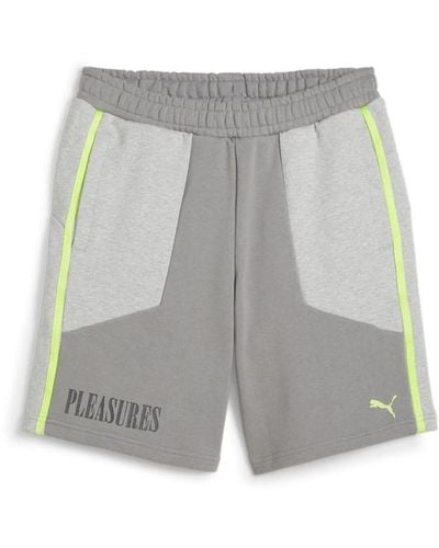 PUMA X Pleasures Neon-trim Jersey Shorts - Grey