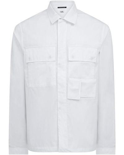 CP COMPANY METROPOLIS Gabardine Pocket Shirt - White