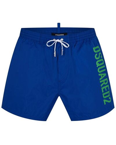 DSquared² Logo Swim Shorts - Blue