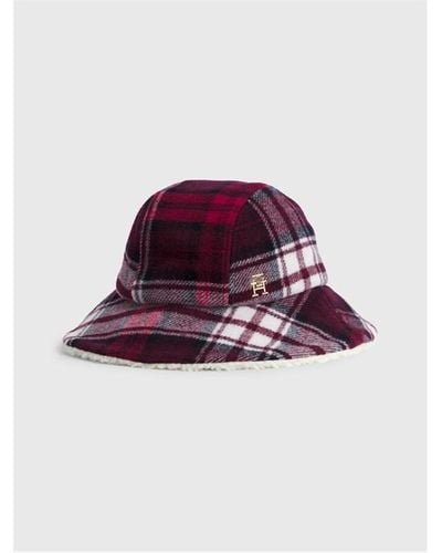 Tommy Hilfiger Tommy Check Bucket Hat - Red