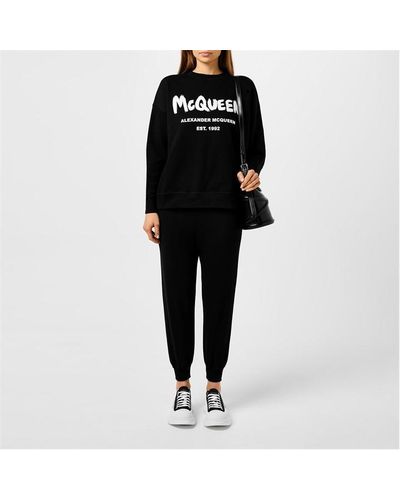 Alexander McQueen Graffiti Sweatshirt - Black